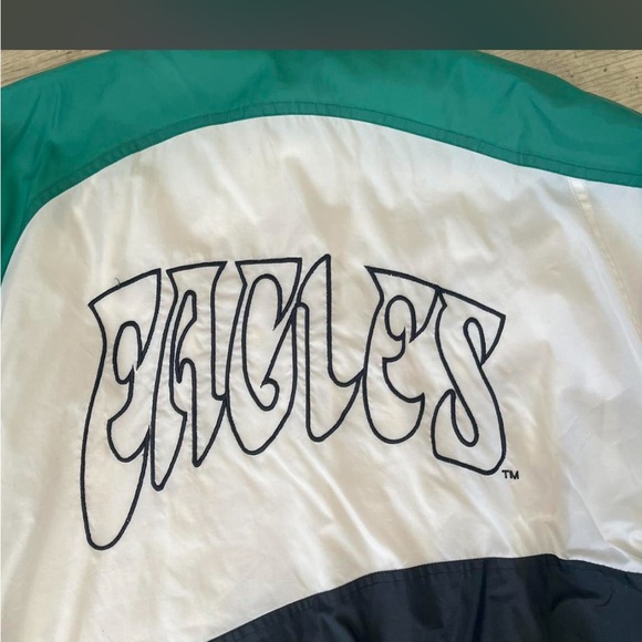 VINTAGE KELLY GREEN EAGLES GRAIN ZIP UP #eagles #vintagenfl #vintage - Picture 7 of 8